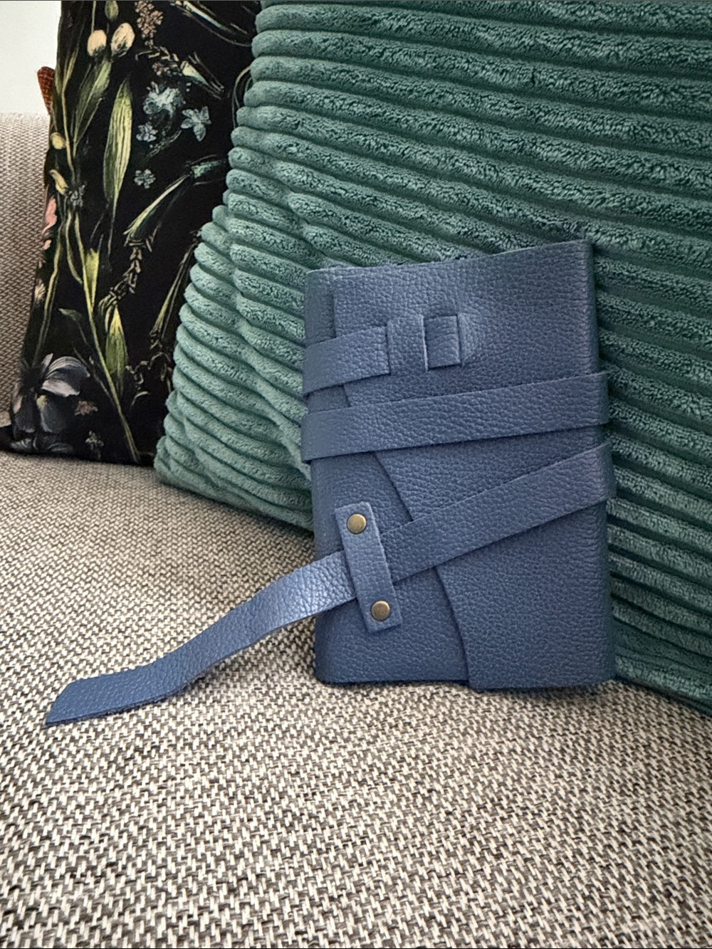 Blue Wrap-Style Leather Journal -Small from Portland Leather - New